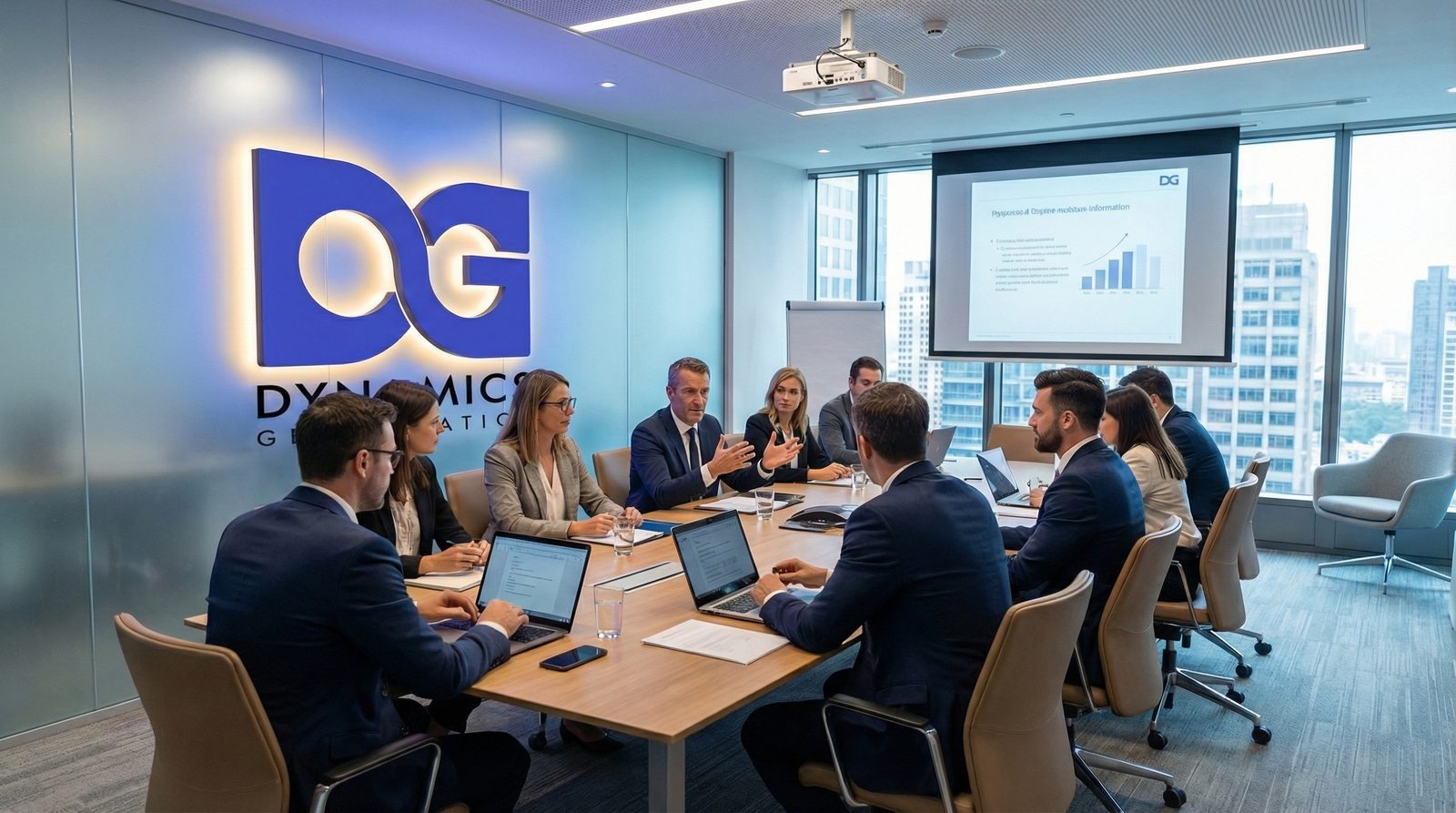 The Dynamics Generation team collaborating in a boardroom